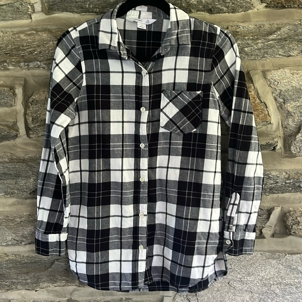 Old Navy Tunic Shirt Black and White